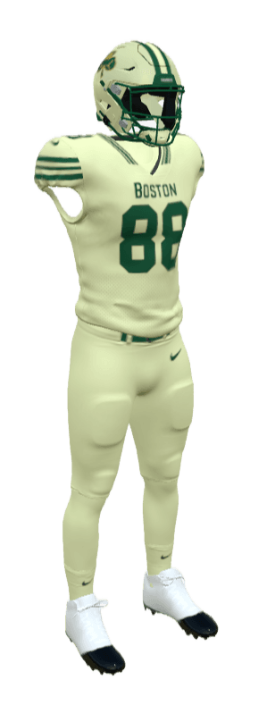 Custom Boston football uniform designed by Uniform Lab