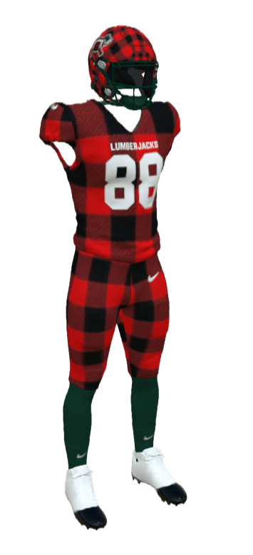 Custom Lumberjacks football uniform designed by Uniform Lab