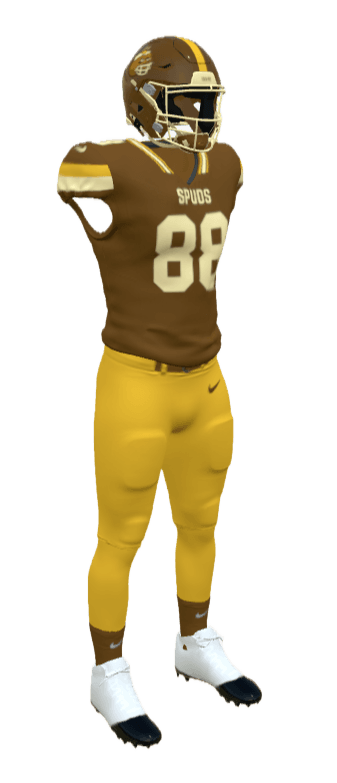Custom Spuds football uniform designed by Uniform Lab